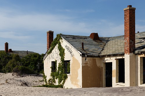 Abandoned Buildings Filled with Sand