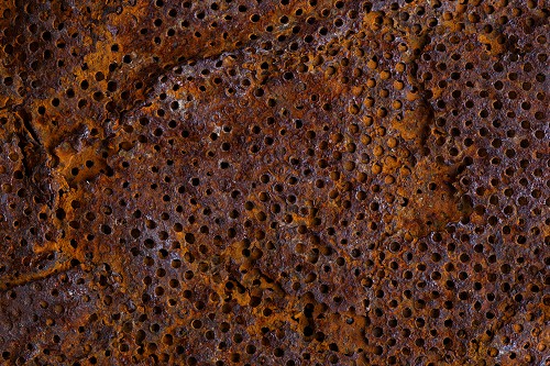Rusted Perforated Metal Sheet