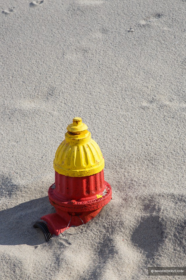 Fire Hydrant Covered with Sand