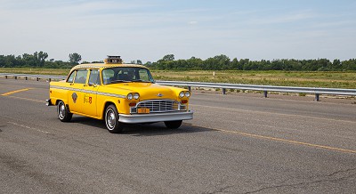 Yellow Checker Taxi Cab