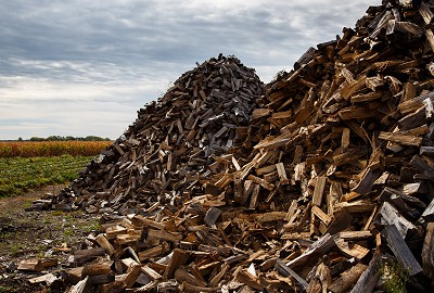 Two Piles of Firewood